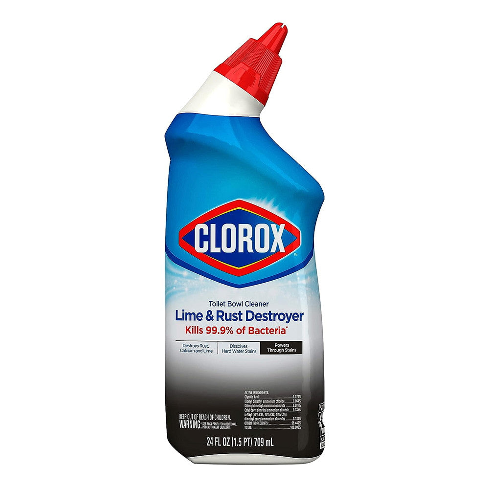 Clorox Toilet Bowl Cleaner, Lime and Rust Destroyer, 24 Oz